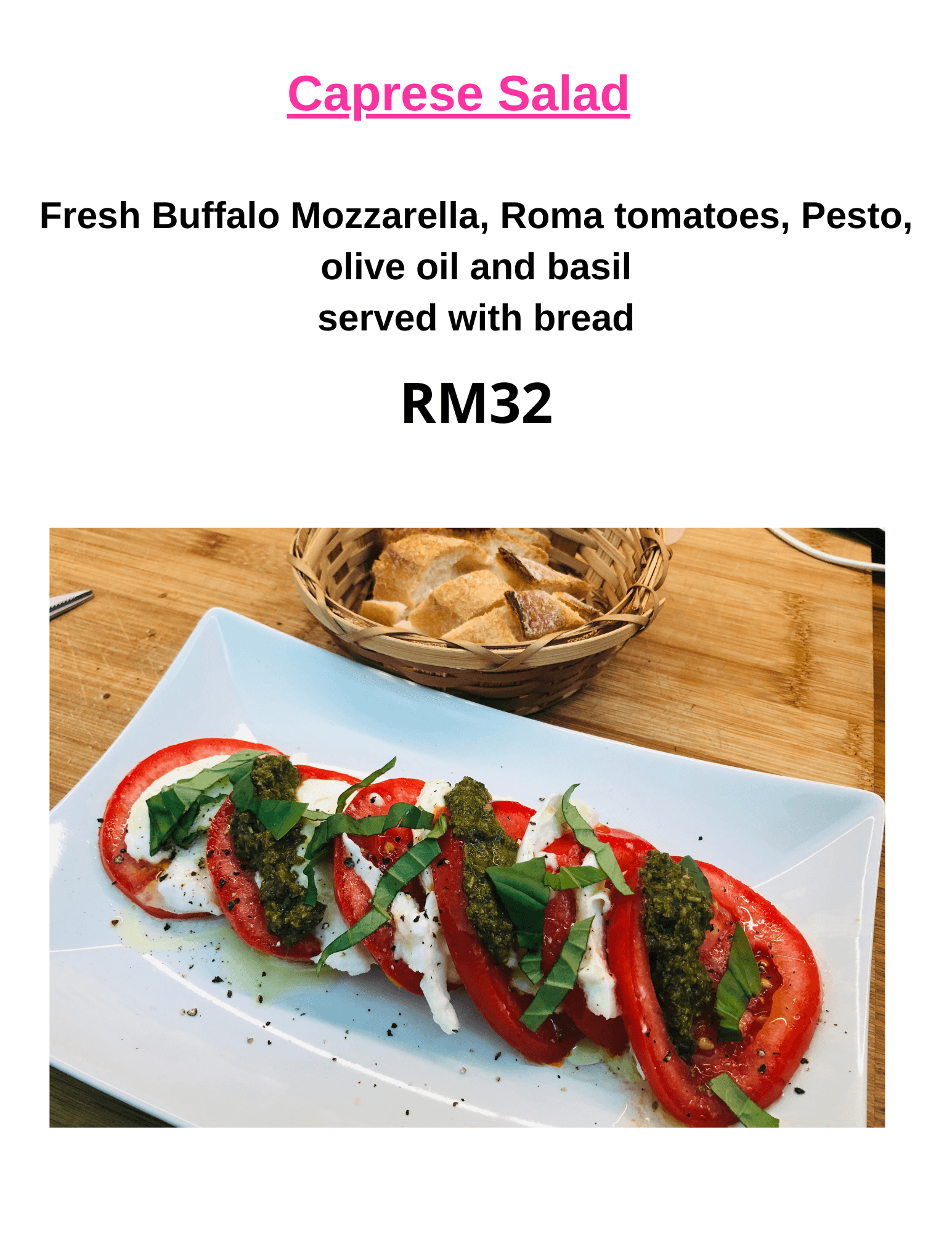 Caprese salad with fresh mozzarella, tomatoes, and basil